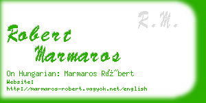 robert marmaros business card